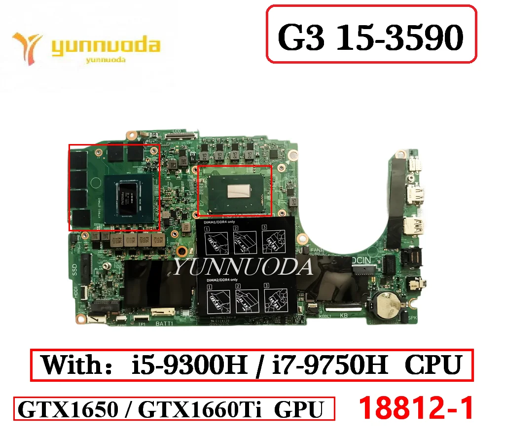 DELL Inspiron G3 15-3590 Ʈ , 18812-1 I5I7 CPU GTX16501660TI GPU CN-0FMG64 0FMG64 CN-01YV01 XGW0R ׽Ʈ Ϸ